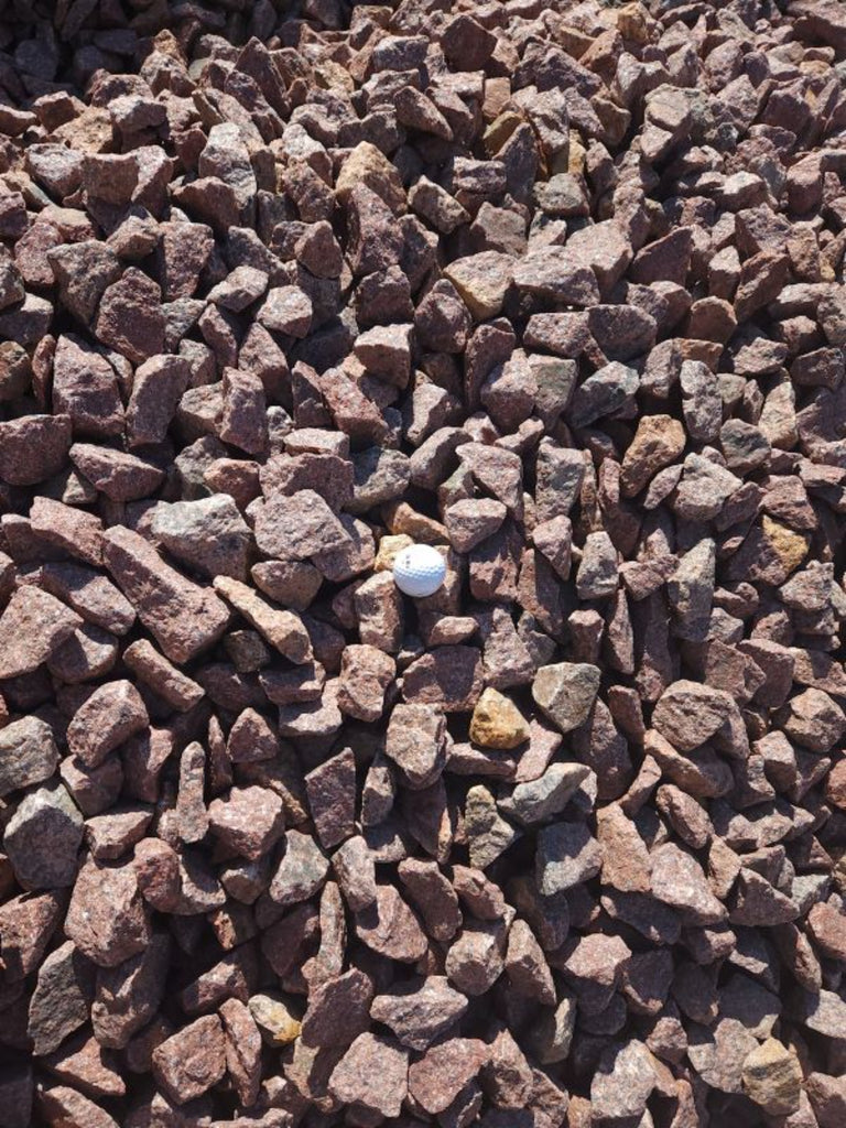 Bin 37: 2 1/2" Red Railroad Ballast