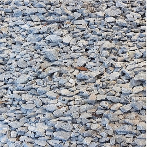 Bin 15:  1 1/2" White Fractured Stone