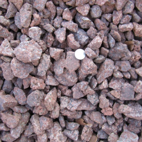 Bin 3:  1" - 2" Red Granite Crushed